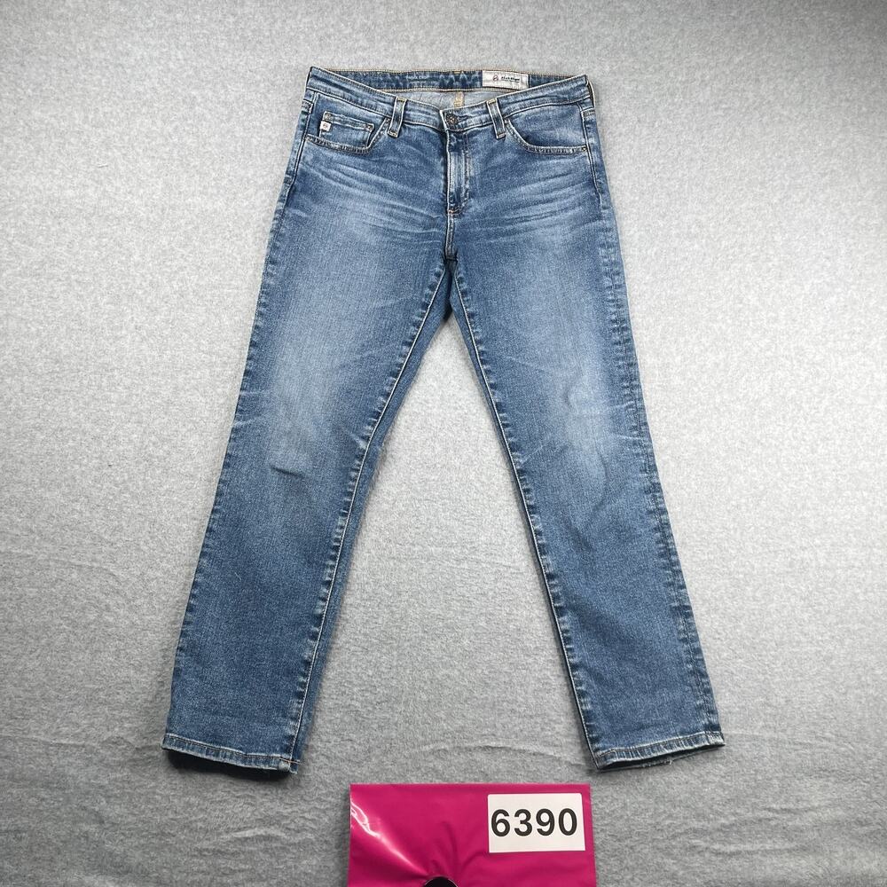 AG Adriano Goldschmied Aged Denim Jeans Womens Size 29 R Blue Distressed